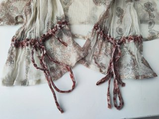 Blusa Zara Seda Vintage Transparente