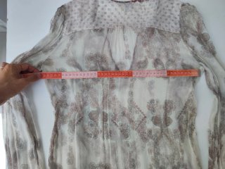Blusa Zara Seda Vintage Transparente
