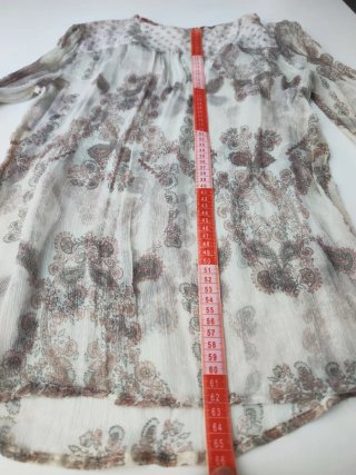 Blusa Zara Seda Vintage Transparente