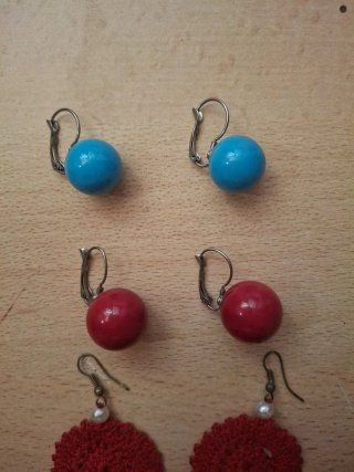 Lotto 3 paia orecchini vintage artigianali