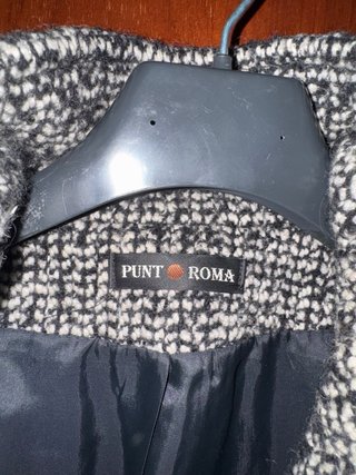 Abrigo Punto Roma Negro Talla 42