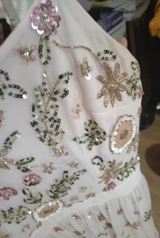 Vestido fiesta con cristales Swarovski