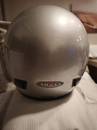 Casco de moto SHAD plateado