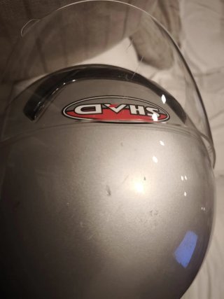 Casco de moto SHAD plateado