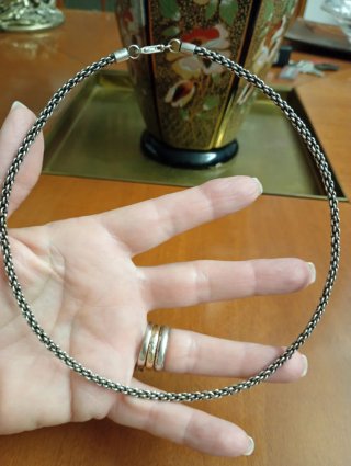 Collana Argento 925 Maglia Intrecciata