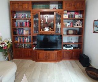 Libreria porta TV in legno