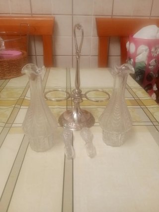 Aceitera Vinagrera Cristal Vintage