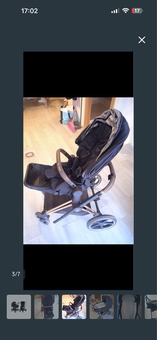Cochecito Cybex Platinum (Negro y Dorado)