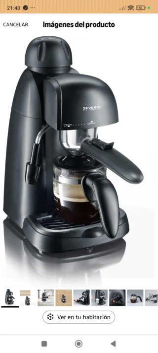 Cafetera Espresso Negra