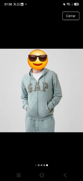 Sudadera GAP con cremallera azul