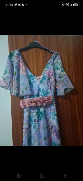 Vestido largo estampado floral