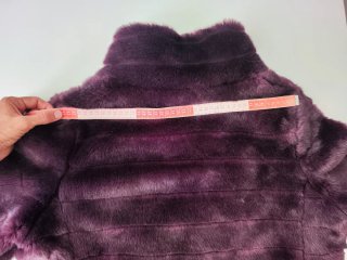 Abrigo Pelo Sintético Morado Vintage Talla Única