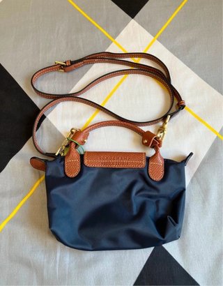 Bolso Longchamp Mini Azul Marrón