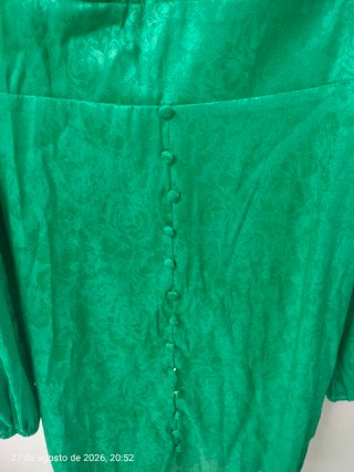 Vestido fiesta Shein verde raso sin estrenar
