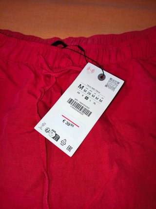 Pantalones Zara Rojos Anchos