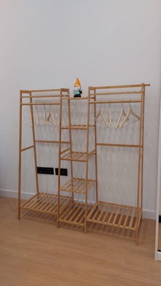 Armario Perchero Madera Bambú