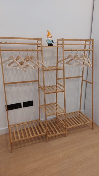 Armario Perchero Madera Bambú
