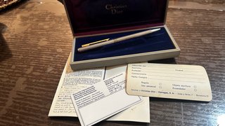 Bolígrafo Christian Dior Plata y Oro