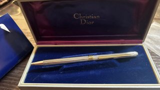 Bolígrafo Christian Dior Plata y Oro