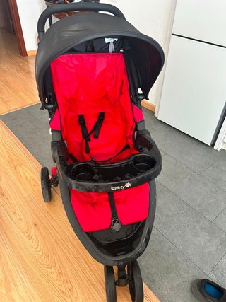 Carrito de bebé 3 ruedas rojo