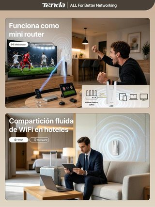 Tenda AX3000 Extensor WiFi 6 Dual-Band