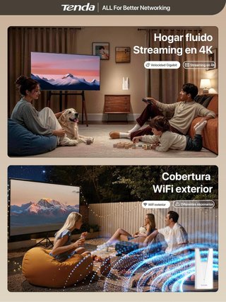 Tenda AX3000 Extensor WiFi 6 Dual-Band