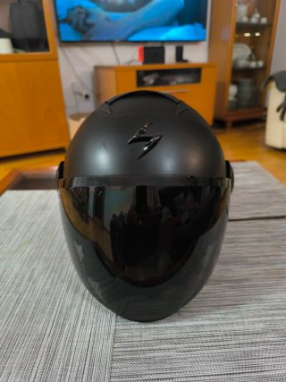 Casco Moto Urbano Negro con Visera