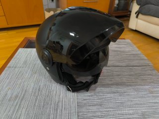Casco Moto Urbano Negro con Visera