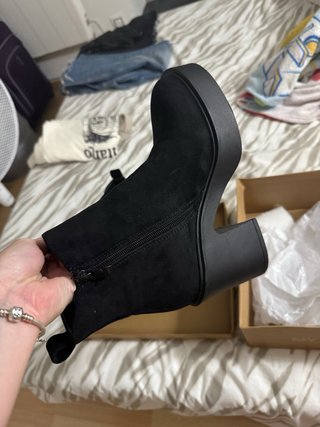 Botines negros plataforma tacón