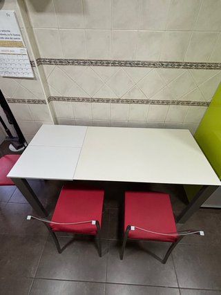 Mesa cocina extensible cerámica y 4 sillas