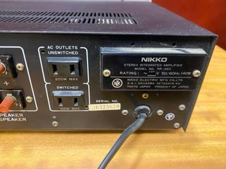 Amplificador NIKKO NA-360 Integrado Plata