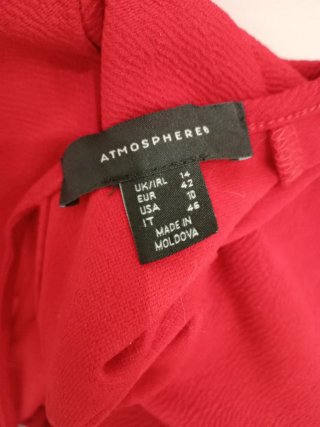 Blusa roja manga corta talla 42