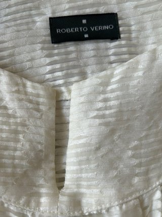 Camisa Roberto Verino blanca y negra