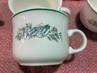 6 Tazones de Porcelana Vintage 300ml