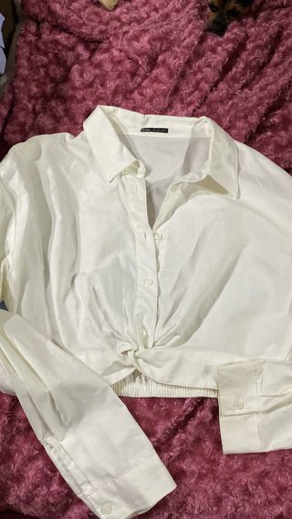 Camisa Bershka Blanca Talla L
