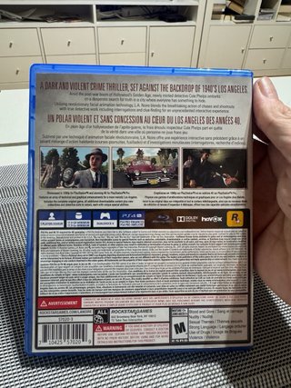 L.A. Noire PS4 (PlayStation 4) - Rockstar Games