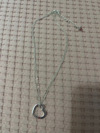 Colgante Corazón Guess Plata y Rojo