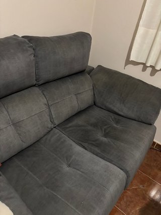 Sofá 2 y 3 plazas gris tela