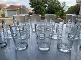 Lote de vasos de cristal variados