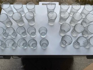 Lote de vasos de cristal variados
