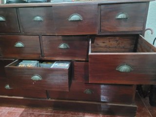 Mobile bar Boticario Colonial in Teak Wood