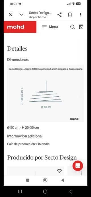 Secto Desing ( Aspiro 8000) 2 lámparas de diseño