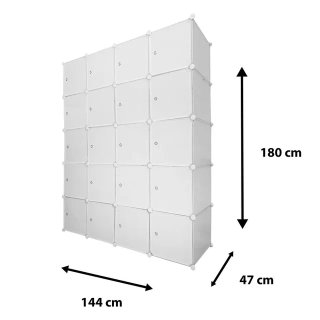 Armario Vestidor 20 Cubos/Puertas Blanco NUEVO