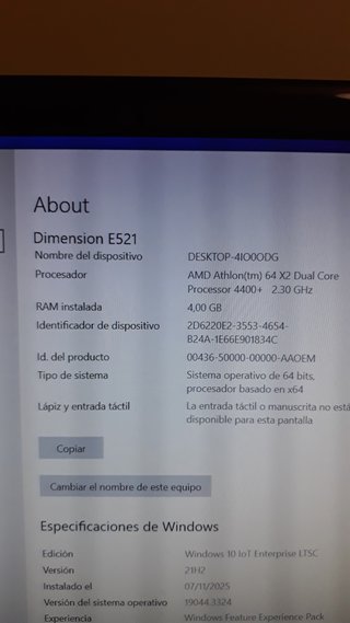Computer Dell Dimension E521