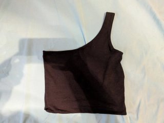 Top Subdued negro una manga Talla M