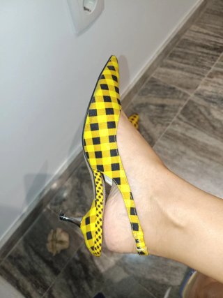Zapatos Mules Zara Talla 35 Cuadros Vichy