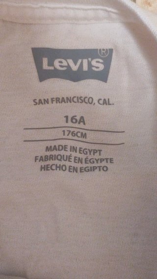 Camiseta Levi's Blanca Talla 16 Años / XS adulto