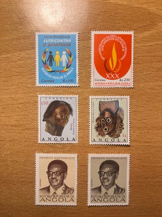 Sellos nuevos de Angola - Lucha contra Apartheid