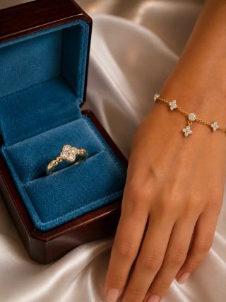 Conjunto Anillo y Pulsera acero inoxidable