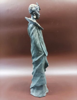 Estatua Decorativa Mujer Africana Masai